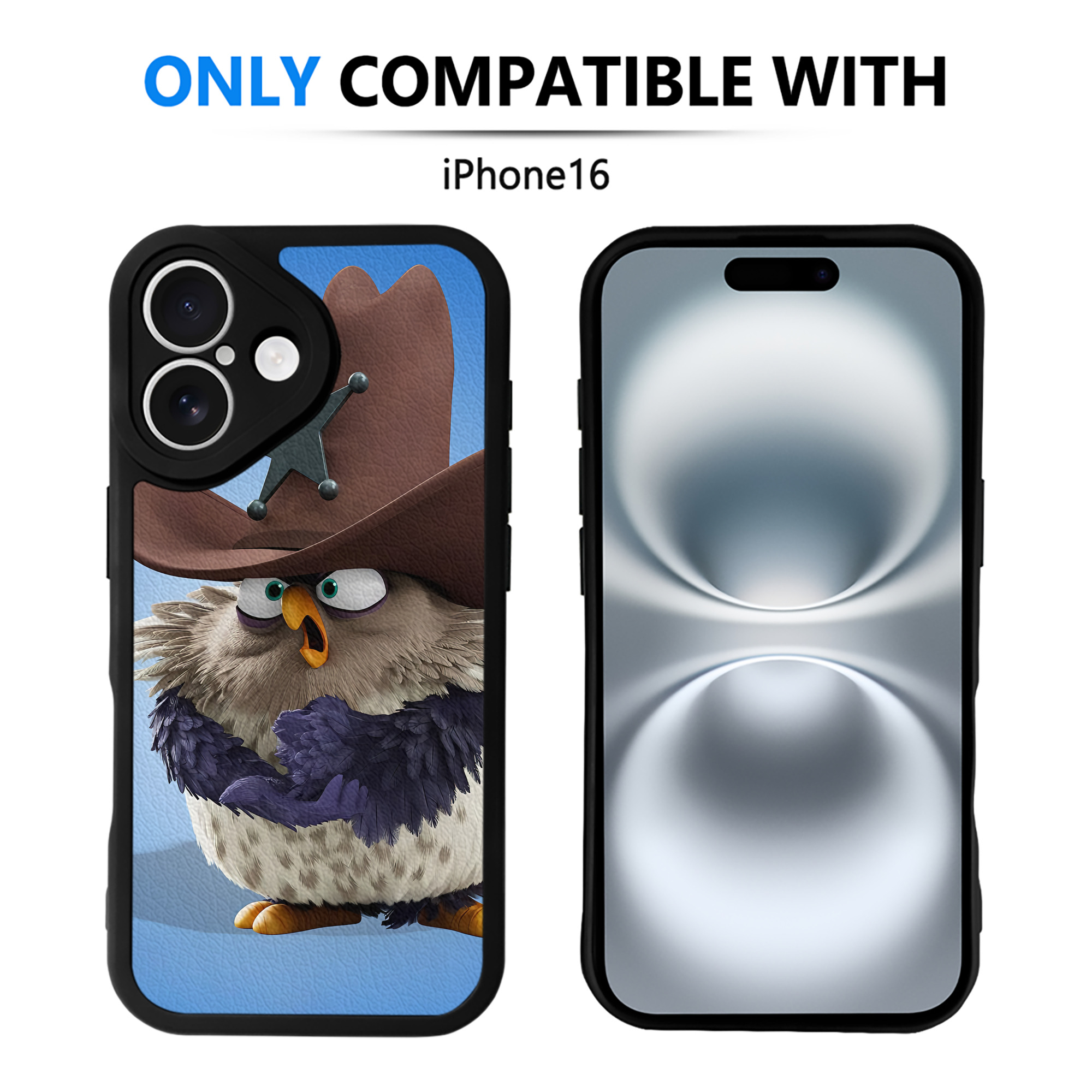 （画像用） Angry Birds アングリーバード 【iPhone 16シリーズ対応】シリコンスマホケース（レザー調） 材質：シリコン